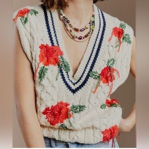 Free People Good Karma Cable Knit Sweater Vest ✨